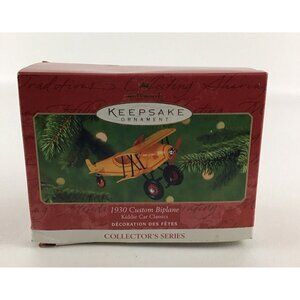 Hallmark Keepsake Ornament 1930 Custom Biplane #8 Kiddie Car Classic New 2001
